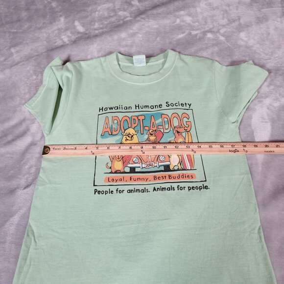 Crazy Shirts Hawaii Humane Society T Shirt Mens Small Animals Lime Dyed Green - Picture 8 of 9